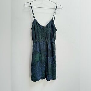 Urban Outfitters Ecote Silk Button-Front Strappy Mini Dress w/ Pockets Size M